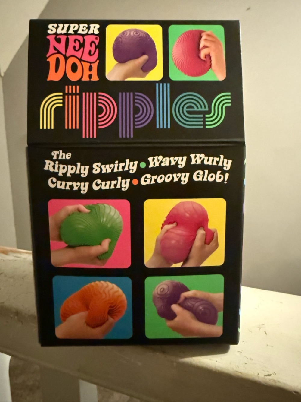 Schylling Super NeeDoh Ripples XL Pink Giant Sensory Squishy Fidget Ball NIB - Picture 3 of 5